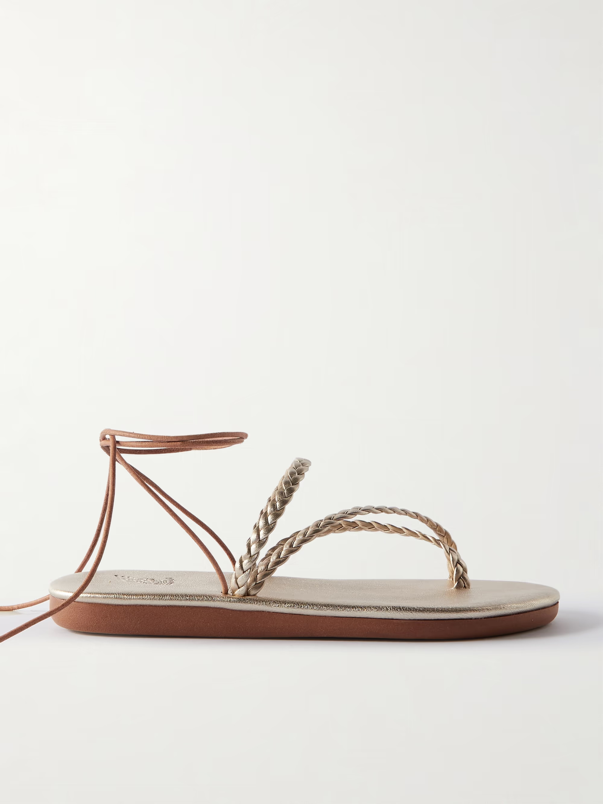 Plage braided metallic leather sandals | NET-A-PORTER APAC