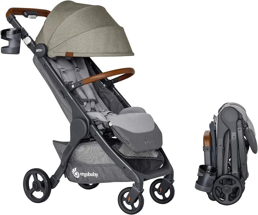 Ergobaby Metro+ Deluxe Compact Baby Stroller, Lightweight Umbrella Stroller Folds Down for Overhe... | Amazon (US)