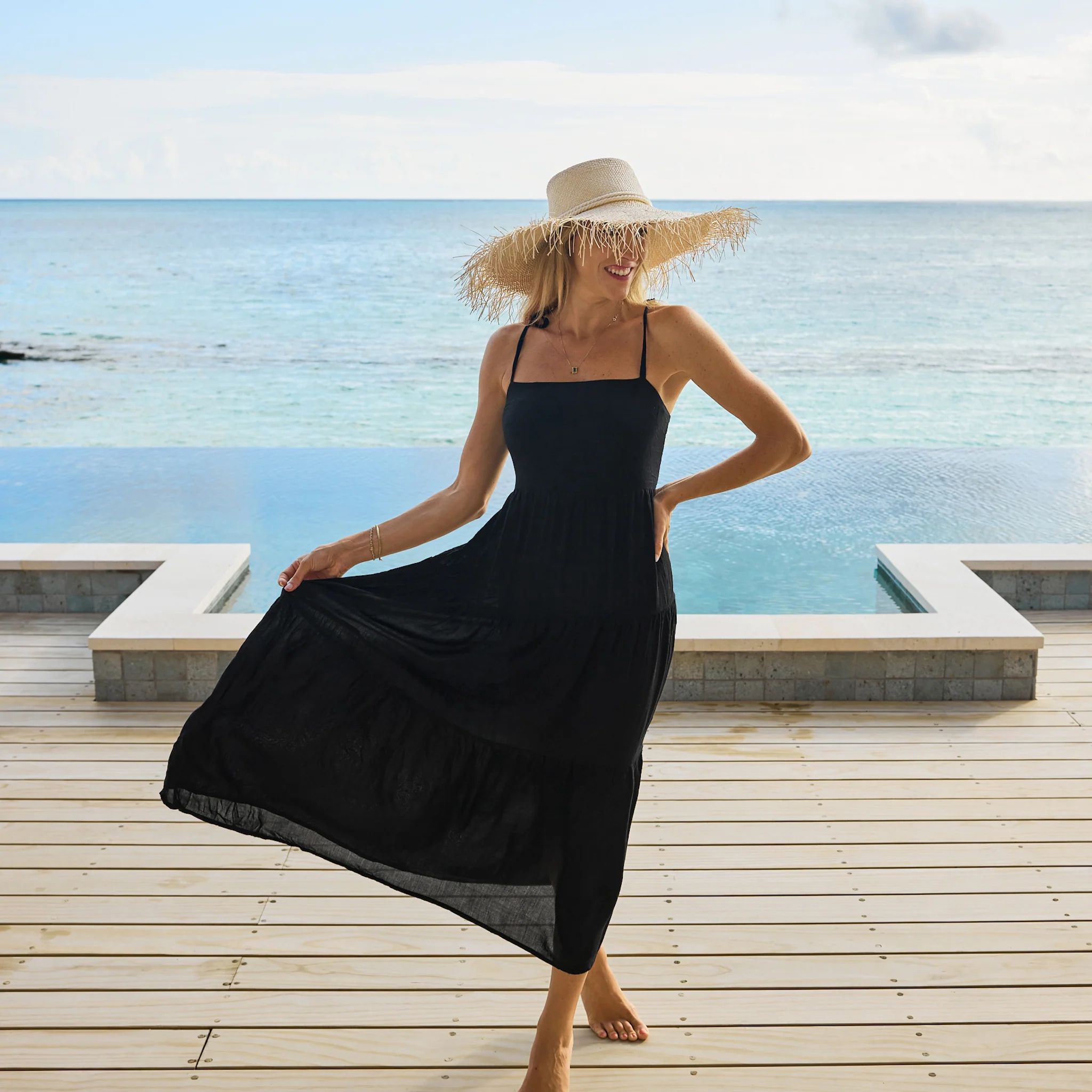 The Solid Black Resort Dress by Kenny Flowers | The Perfect Black Maxi | Kenny Flowers