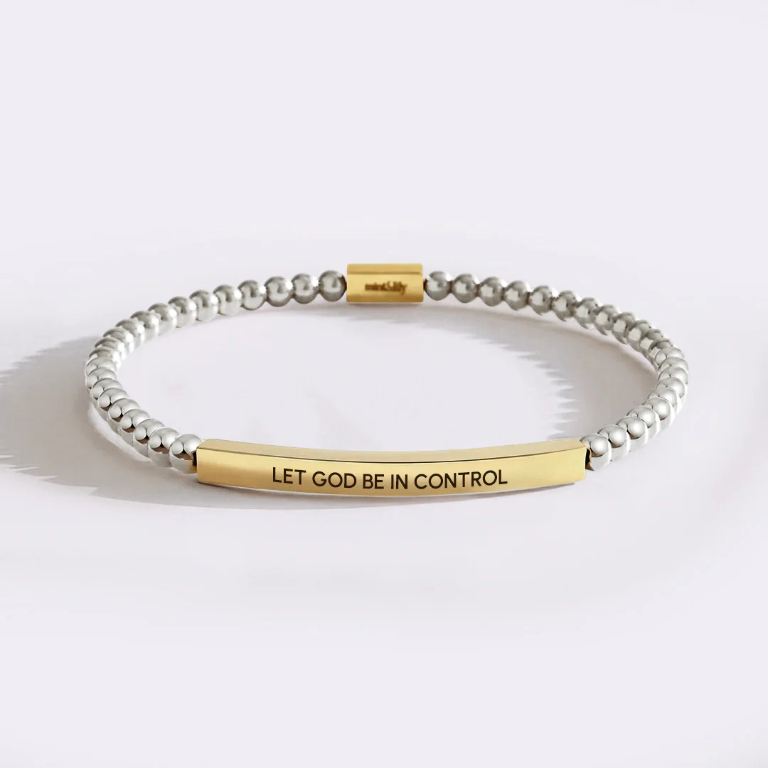 Let God Be In Control Beaded Inspire Bracelet | Mint & Lily