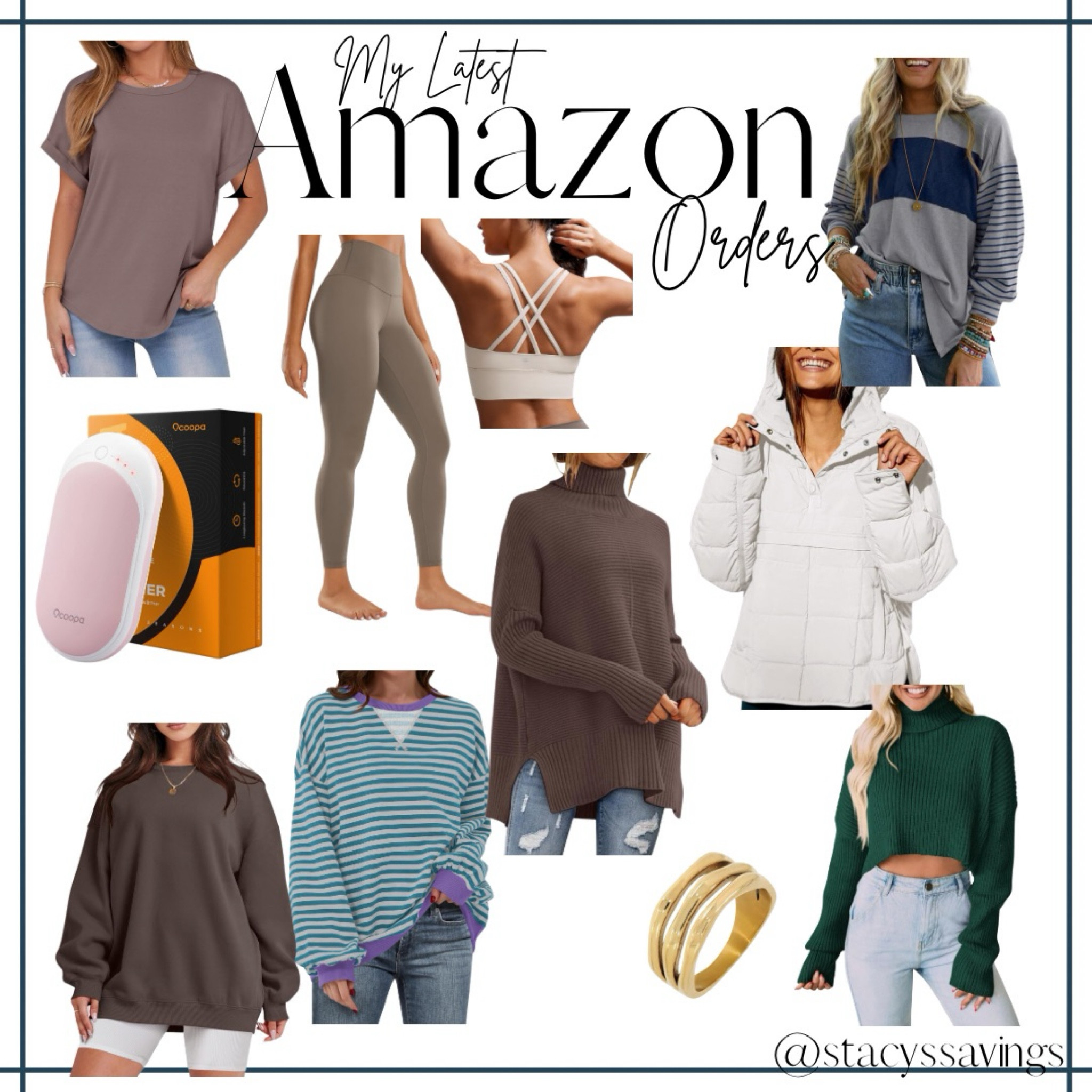 Lots of cozy pullovers, the best leggings & steamy sports bra, waterproof gold ring, electric hand warmer. 

#LTKHoliday #LTKGiftGuide #LTKOver40