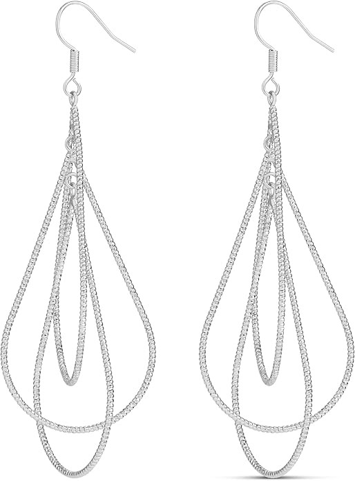 MILLA Teardrop Earrings - Designer Silver Statement Earrings or Gold Dangle Earrings for Women Tr... | Amazon (US)
