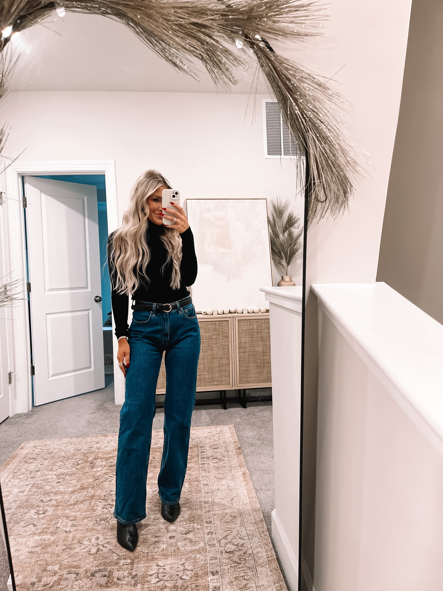 Closet basics! Love this sweater turtleneck and jean combo. Jeans are so good! Wearing 27 regular and a small in top. Both on major sale!

#LTKstyletip #LTKSeasonal #LTKHoliday