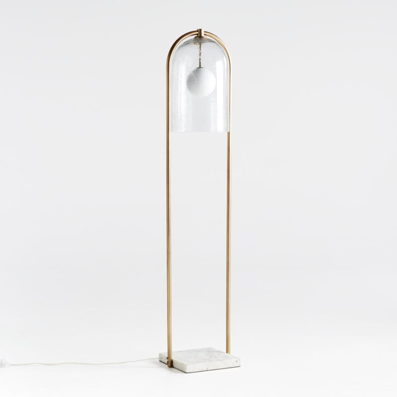 Muse Brass Floor Lamp + Reviews | Crate and Barrel | Crate & Barrel