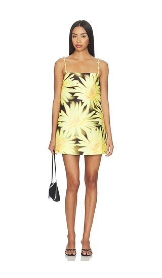 The Wolf Gang Palma Mini Dress in Yellow. - size XS | Revolve Clothing (Global)