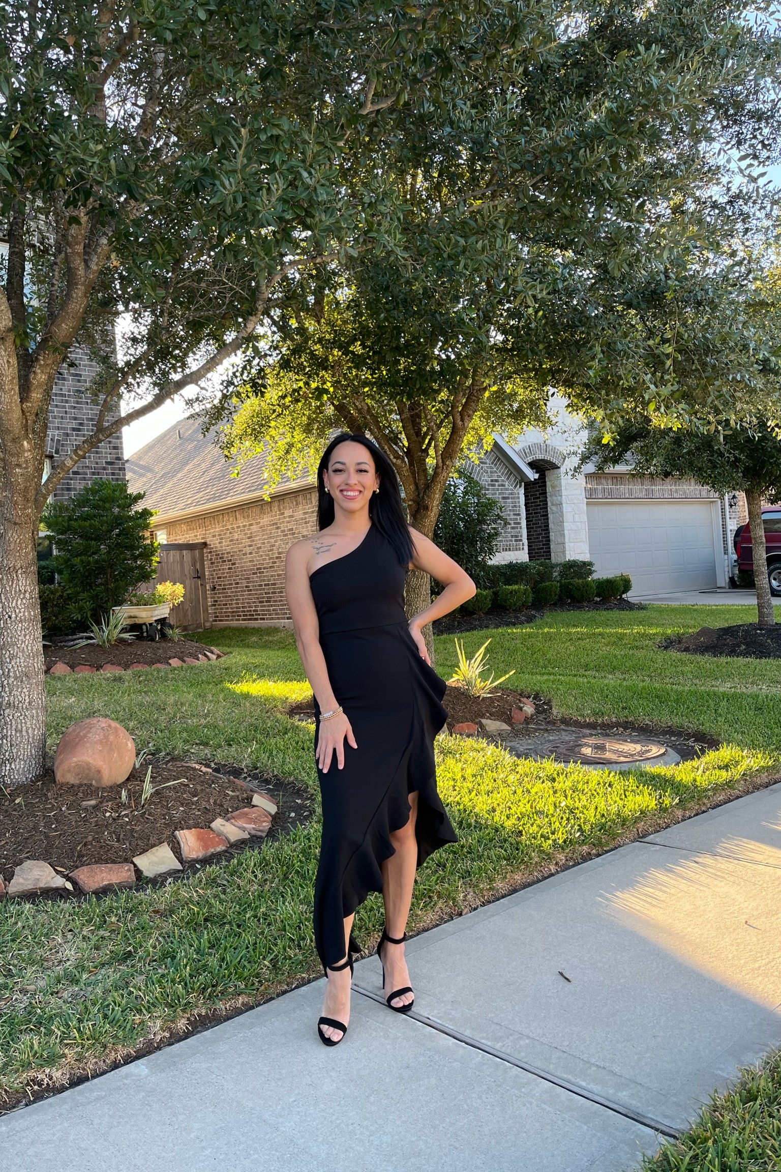 Red carpet event
Amazon find 
Amazon dress size (M) I could of size down 
Windsor black heel (7)
Adhesive bra (B)
Wedding, night out, black dress

#LTKwedding #LTKunder50 #LTKstyletip