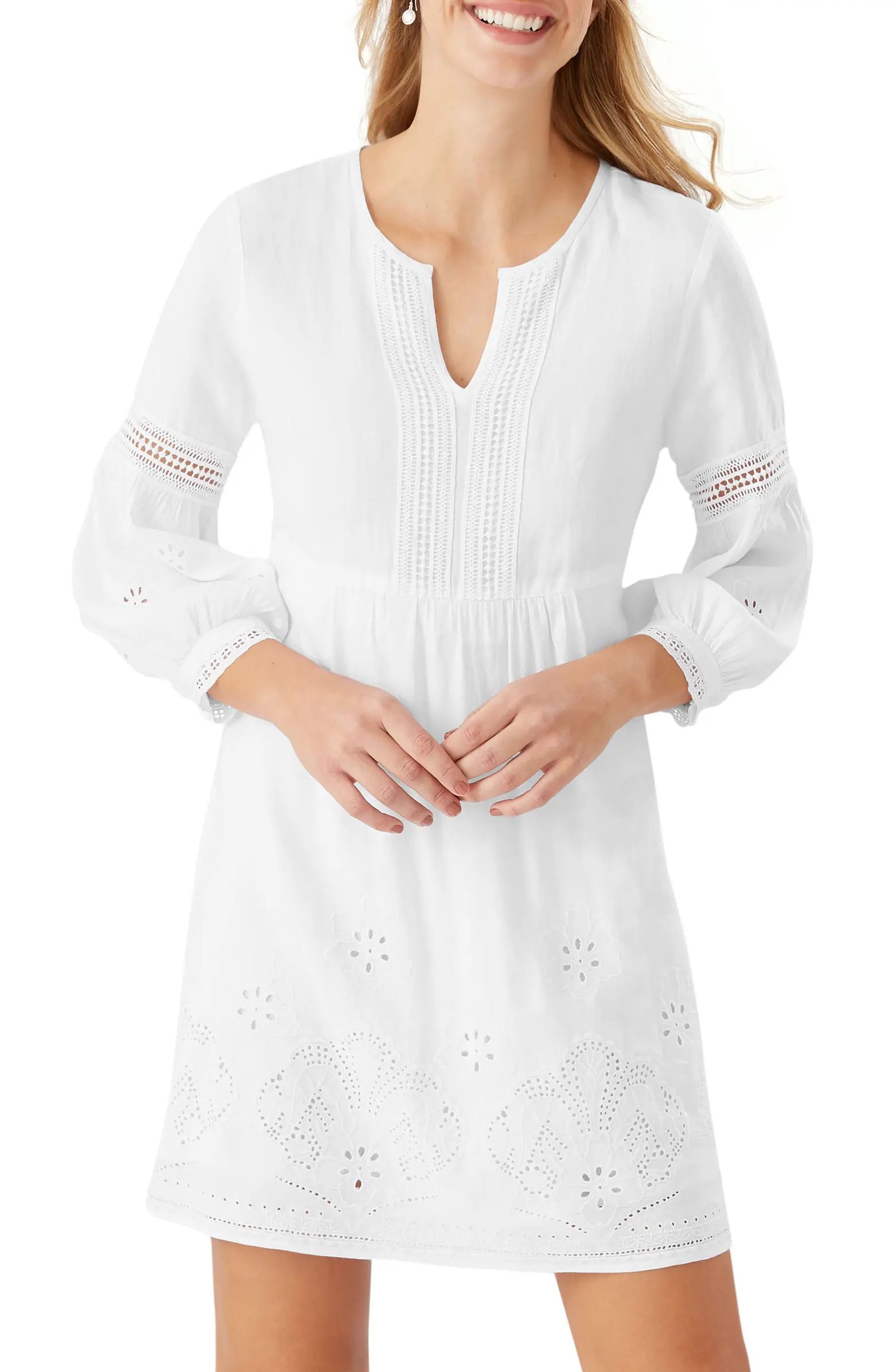 Tommy Bahama St. Lucia Split Neck Linen Blend Cover-Up Dress | Nordstrom | Nordstrom