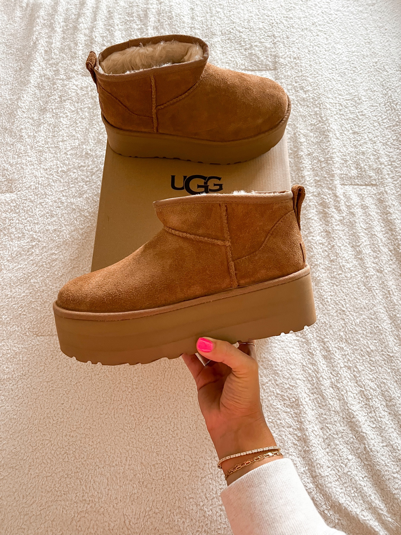 Platform Uggs! Got my true size! Had to grab these early cause they stay sold out come fall and winter. 
Ugg season 
Ugg boots 
Platform Uggs 

#LTKFind #LTKshoecrush #LTKunder100