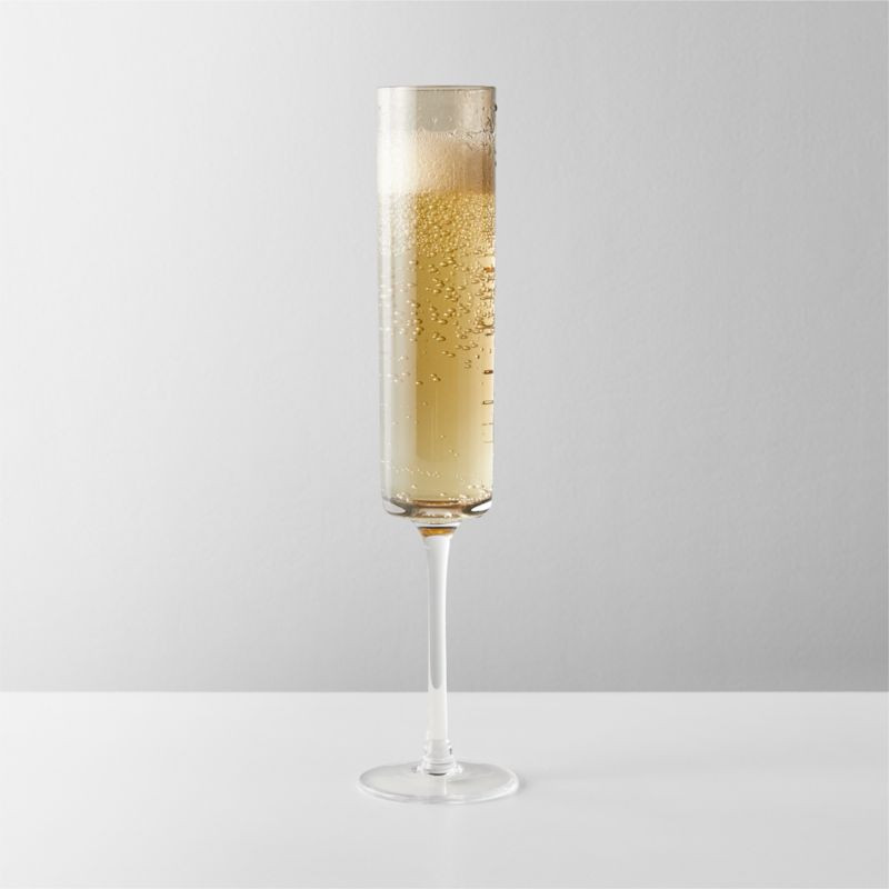 Porsha Smoked Modern Champagne Flute + Reviews | CB2 | CB2