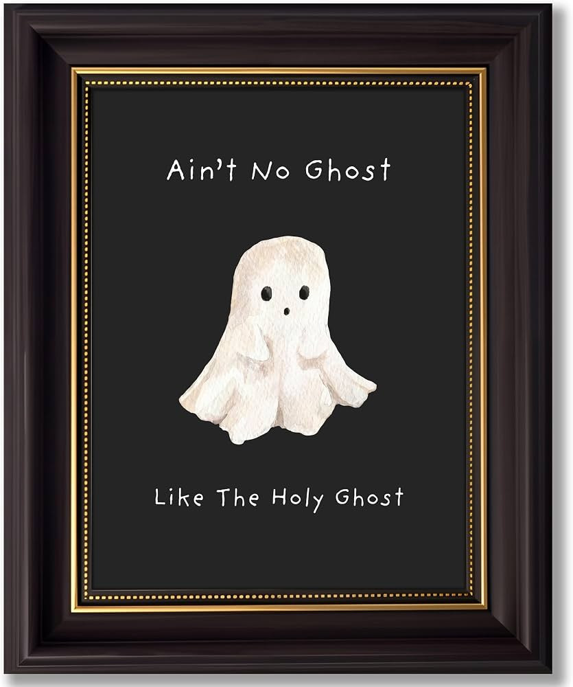 Vbaourut Halloween Ghost Framed Wall Art,Cute Ghost Wall Decor 9x11 In | Amazon (US)