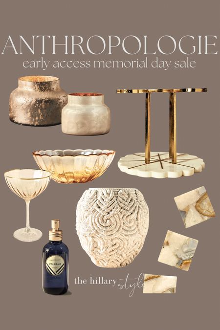 Anthropologie Exclusive Early Access Memorial Day Sale!  Today, 5/22 only!

Use code HILLARY40 today only to access the sale early and get 40% Off Select Items!

#LTKstyletip #LTKFind #LTKhome