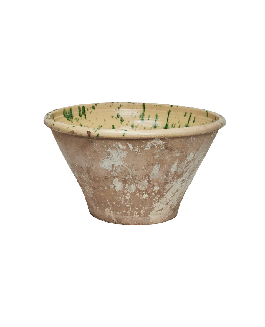 Olive Ateliers Antique Italian Passata Bowl - Irpino Verde Glaze | Olive Ateliers