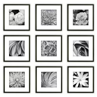 9pc Wall Frame Set Black - Gallery Perfect | Target