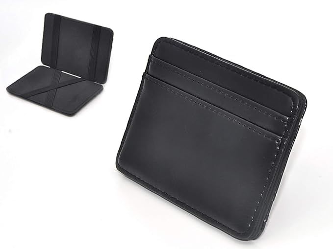Patty Both Slim Pocket Wallet with Magic Money Clip & Card Holders (Black) | Amazon (US)