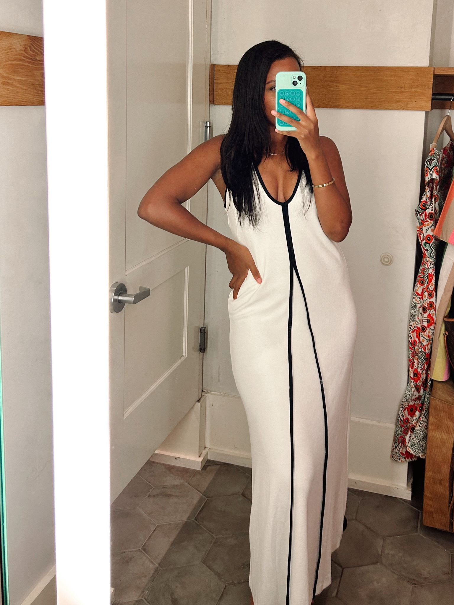 Maxi dress - perfect beach cover-up. Favorite this post before the Spring sale so you don’t miss out on when the promo codes drop, which will be found exclusively in this app! 

#resortwear #vacationoutfits #beachcoverup #whitedress #springsale #salealert 

#LTKswim #LTKtravel #LTKSpringSale