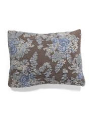 made in italy boiled wool blend floral pillow cover | TJ Maxx