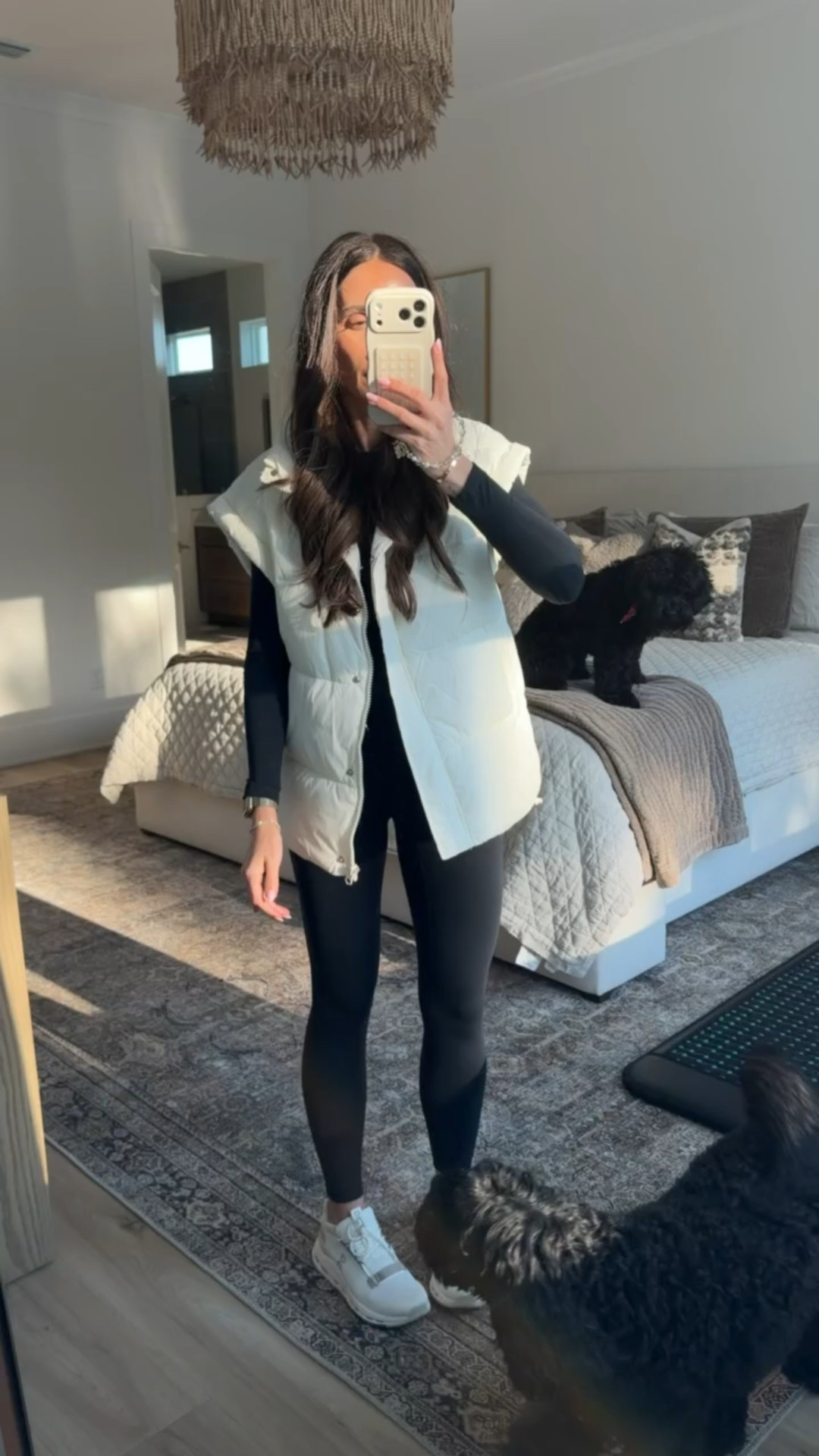 Athleisure outfit from Amazon, puffer vest, look for less, free people inspired, annabrstyle.

#LTKOver40 #LTKActive