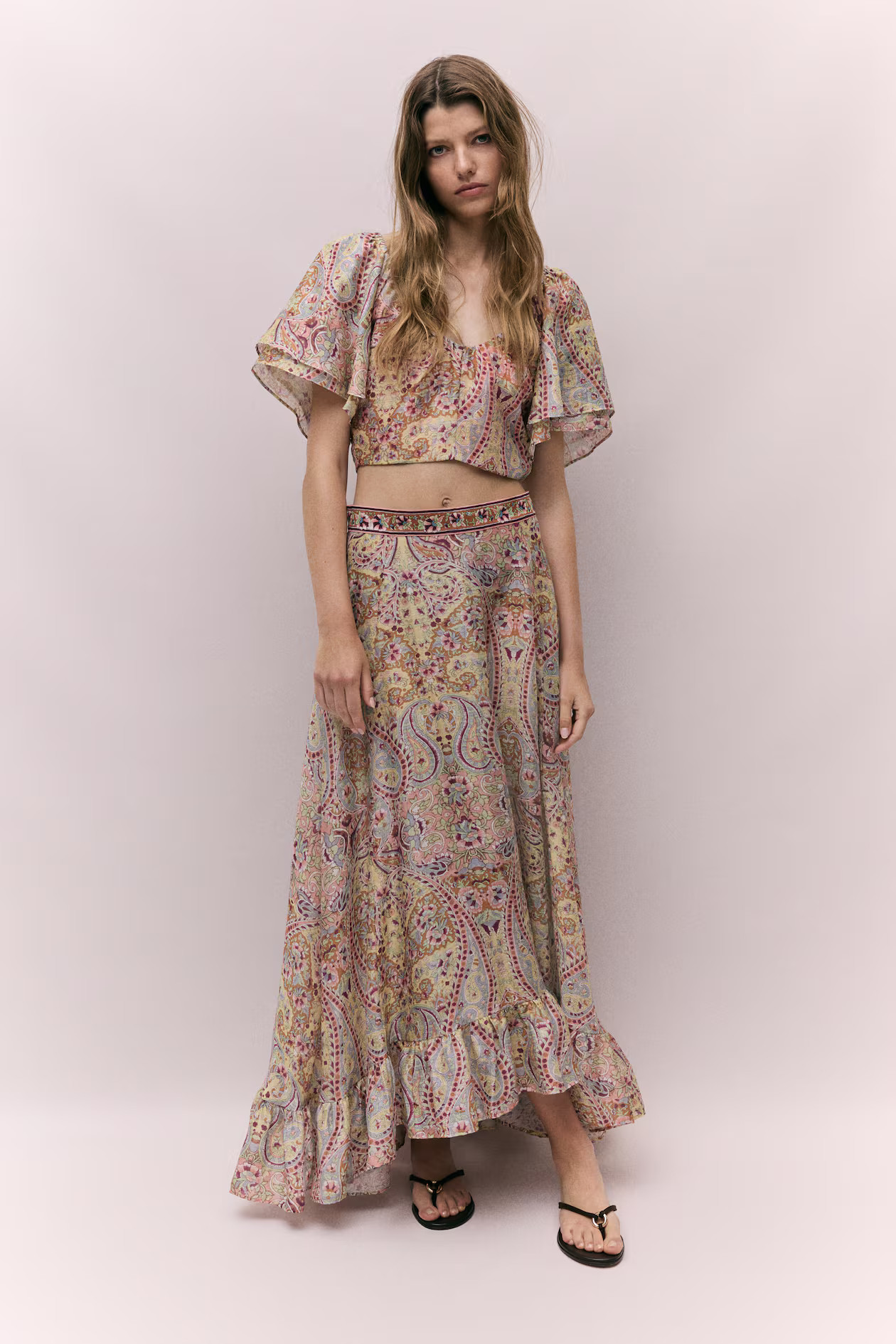 Linen-blend maxi skirt | H&M (FR, IT, ES, PT, BE)