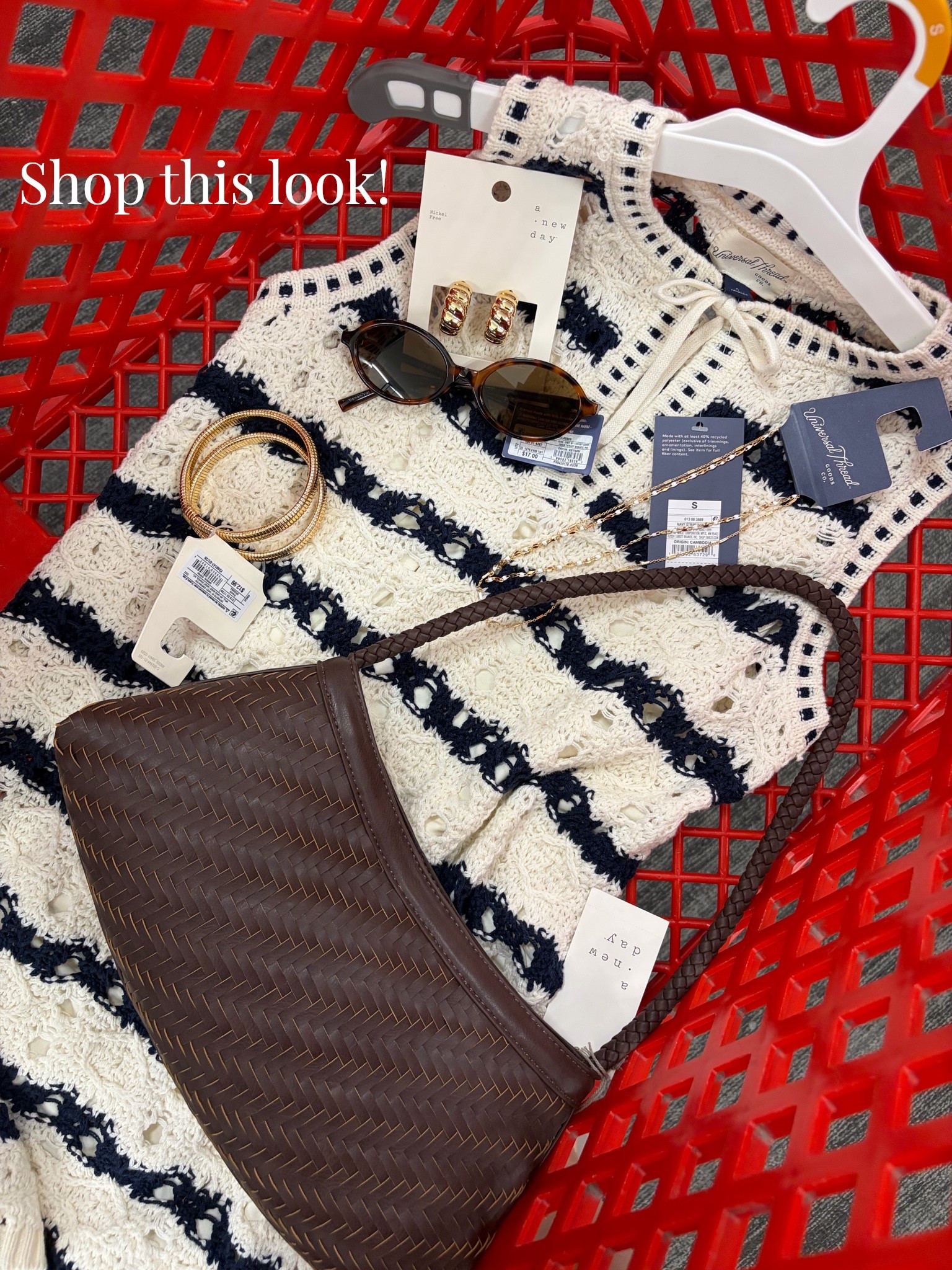 This Target haul is giving classic summer style 🤍 The navy striped crochet dress paired with tortoise sunglasses, gold hoops and bangles, a layered pearl necklace, and a woven leather tote — the perfect outfit and accessories combo. All linked!

#LTKfindsunder50 #LTKstyletip #LTKSeasonal

#LTKdayinmylife #LTKgrwm #LTKootd