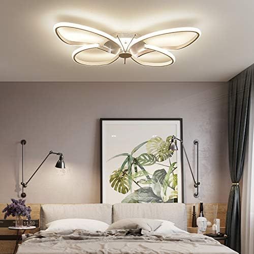 LITFAD Modernist LED Flush Mount Fixture White Butterfly Ceiling Lighting with Metallic Acrylic S... | Amazon (US)