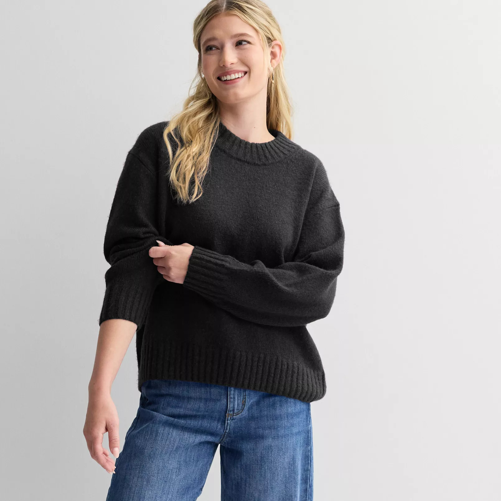 Women's Sonoma Goods For Life® Cozy Crew Neck Pullover Sweater | Kohl's