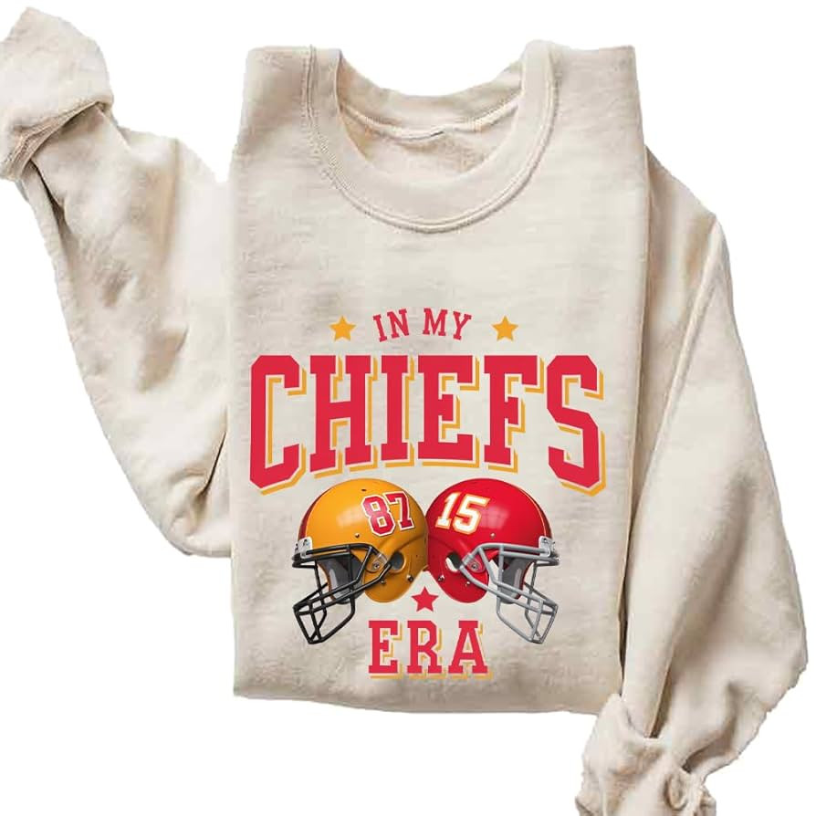 In My Chiefs Era Sweatshirt, Kansas City Sweatshirt, Chief Fan Shirt, Kansas Team Mascot Shirt, C... | Amazon (US)