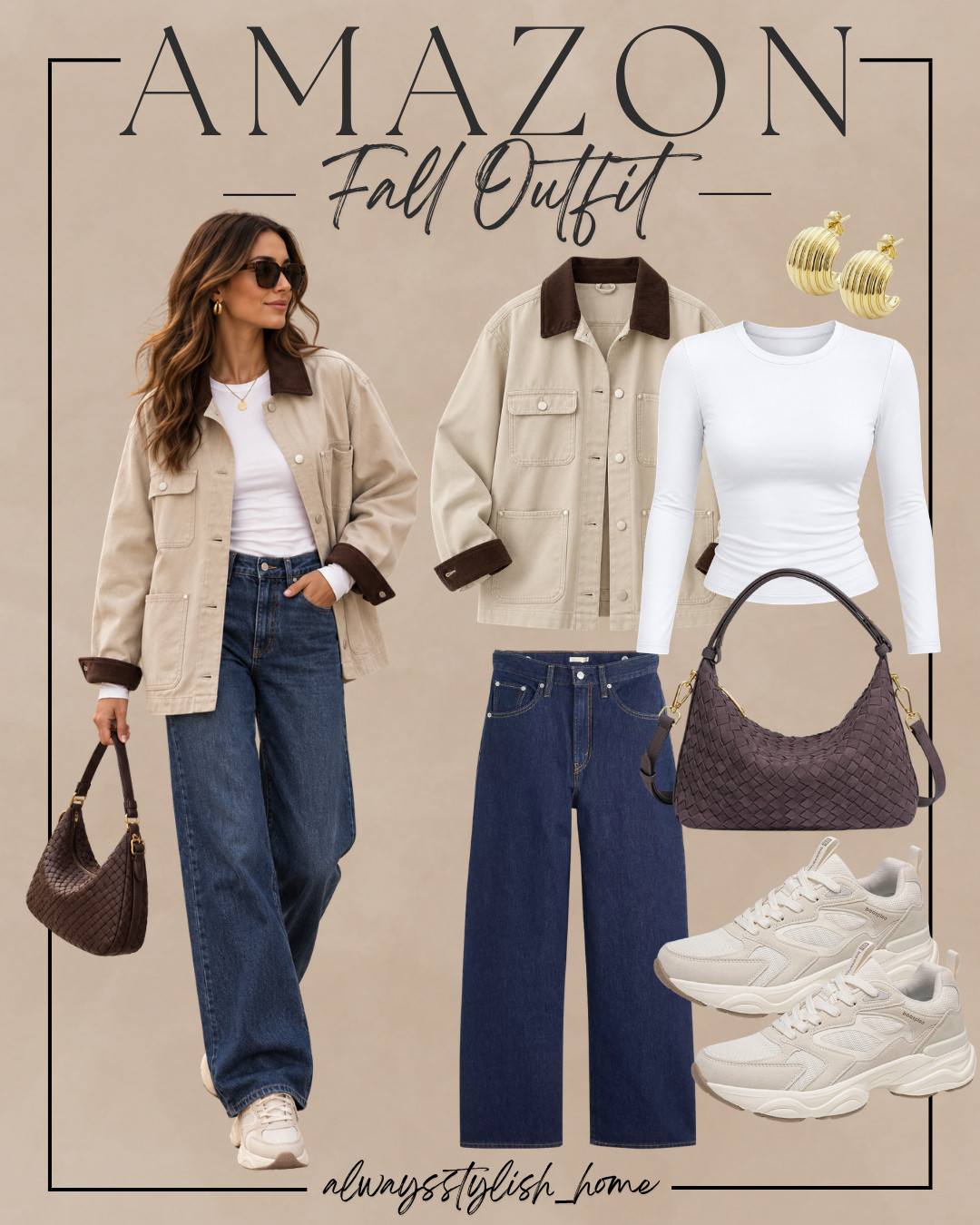 Chic neutral Amazon fall outfit idea 🤎🍂 This elevated everyday look is perfect for brunch, errands, date night, or a cozy fall weekend. I love how the neutral tones create an effortlessly polished outfit while still feeling comfortable and wearable. Everything is linked below! Chic neutral fall outfit • Amazon fall fashion • neutral outfit ideas • elevated fall basics • affordable fall outfit • casual chic style • Amazon fashion finds • everyday fall outfit • amazon fall fashion • fall capsule wardrobe #LTKgrwm #LTKootd 

 #LTKgrwm #LTKootd #LTKSeasonal