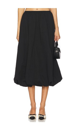 LIONESS Intuition Bubble Midi Skirt in Black. - size M | Revolve Clothing (Global)