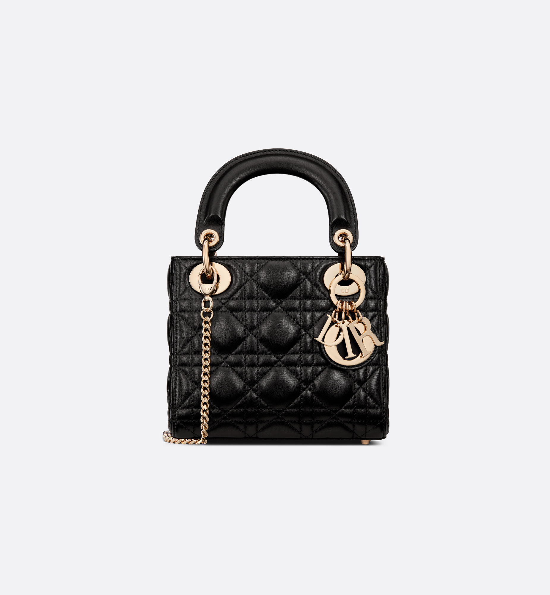 Mini Lady Dior Bag Black Cannage Lambskin | DIOR | Christian Dior Parfums UK