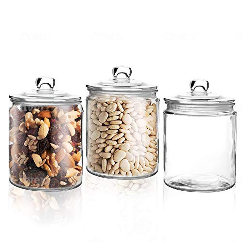 Kook Glass Kitchen Jars, Food & Cookie Storage Containers for Pantry, Bathroom Apothecary Caniste... | Amazon (US)
