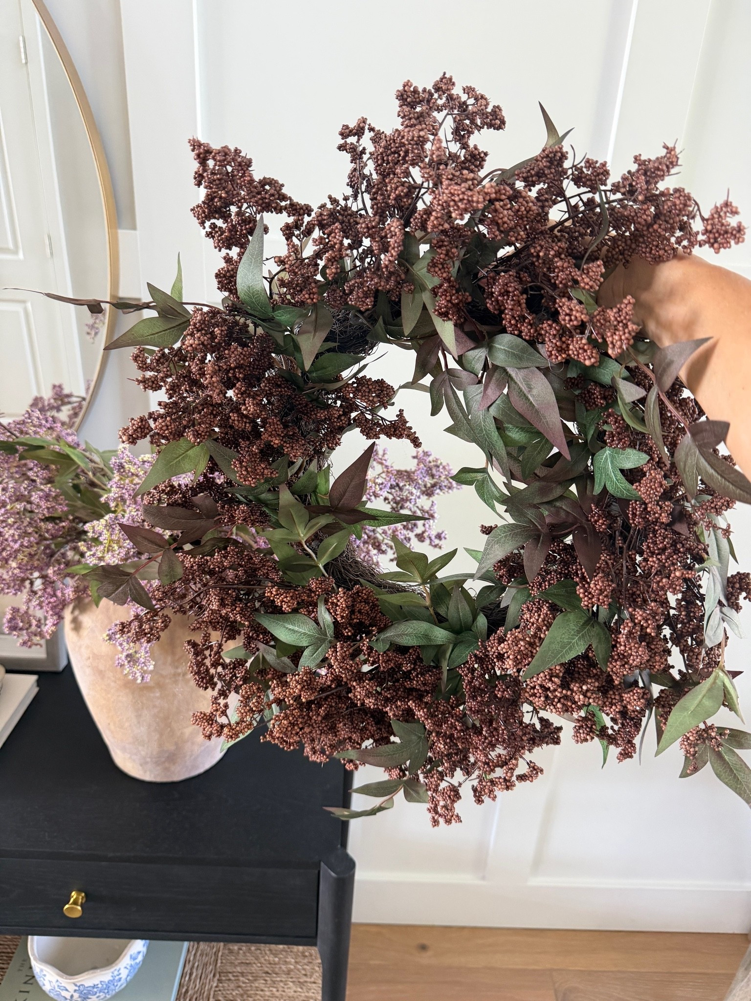 The wreath version of our favorite berry stems! It’s 21” so on the smaller size, so keep that in mind. Stunning!

#LTKHome