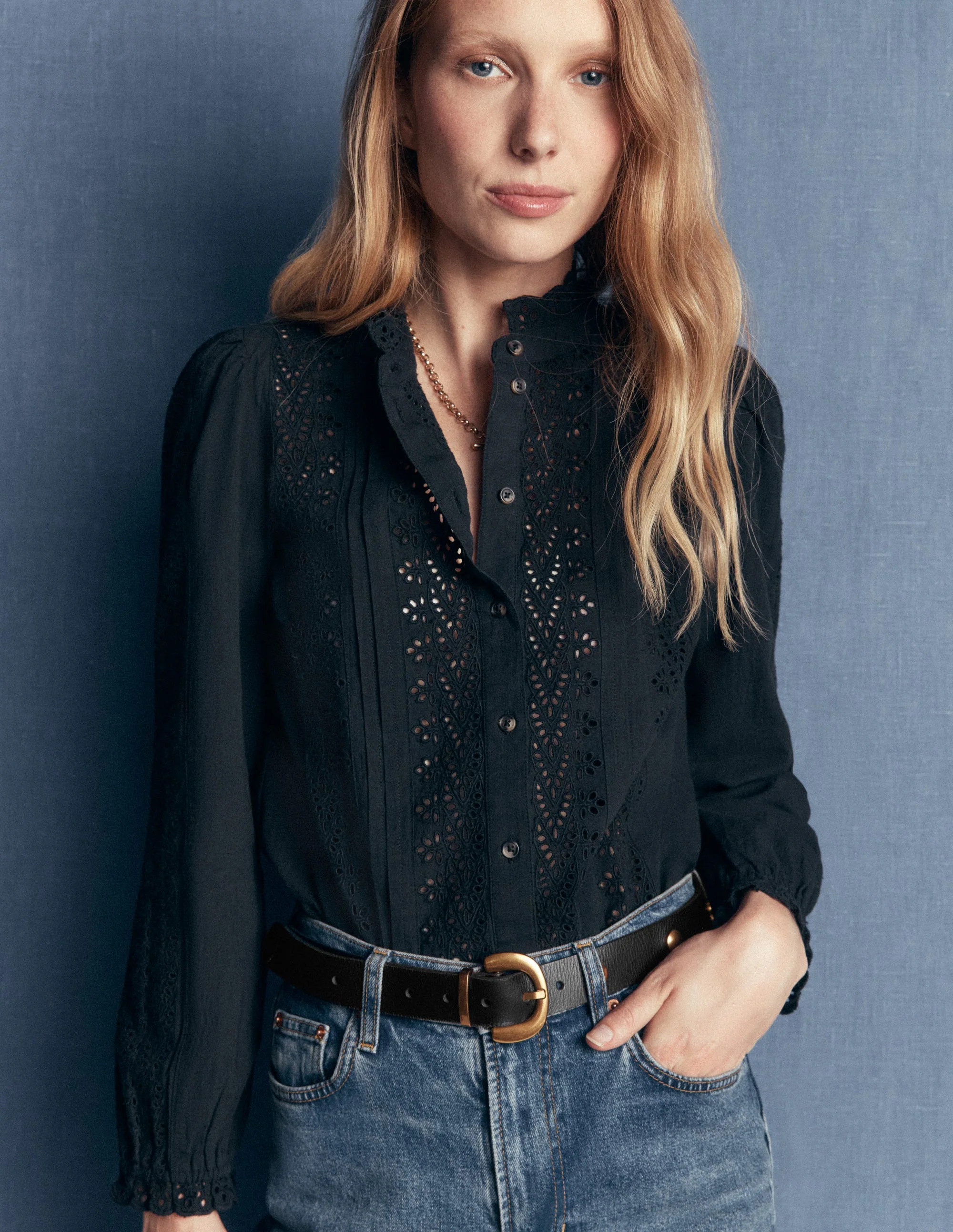 Stud Buckle Belt-Black | Boden (US)