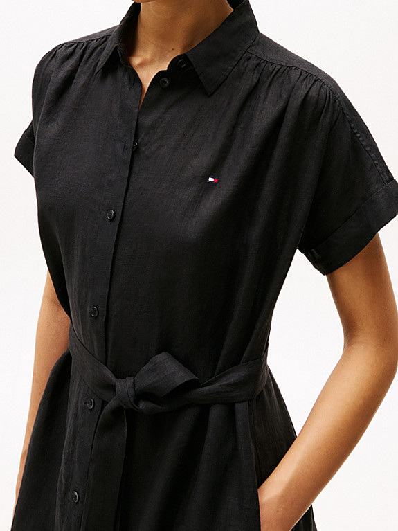 Pure Linen Midi Shirt Dress | Tommy Hilfiger UK