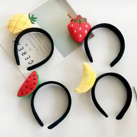 SPRING PARK Girls Children Kids Cute Watermelon Strawberry Flower Print Bow Hair headband hoop hairb | Walmart (US)