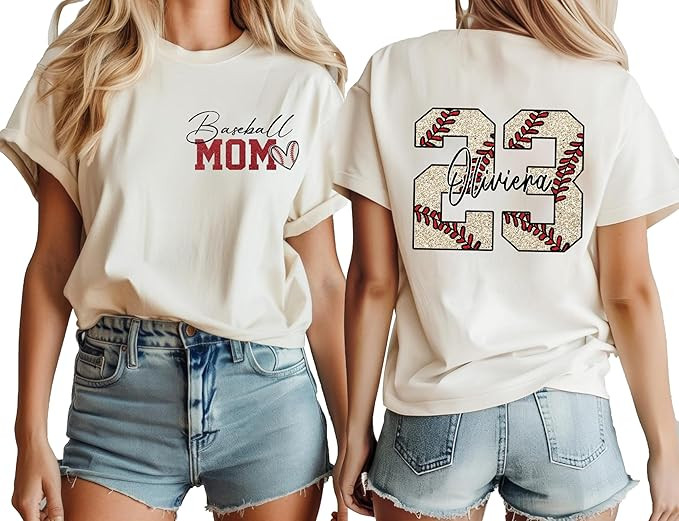Personalized Baseball Mom Shirt, Baseball Sweatshirt, Sports Mom Gifts, Baseball Mom Hoodie, Base... | Amazon (US)