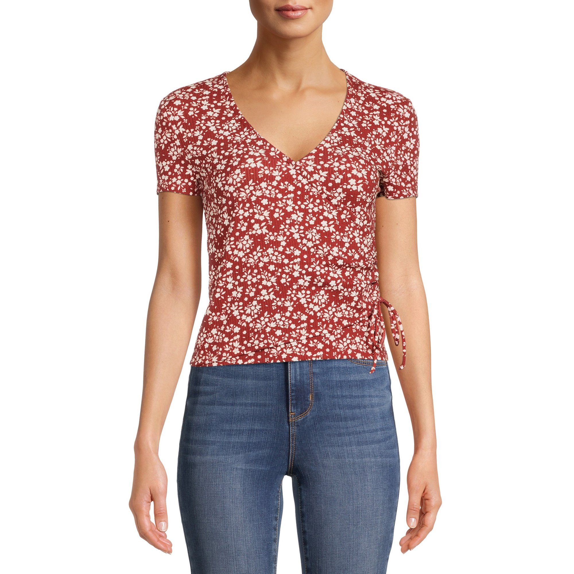 No Boundaries - No Boundaries Juniors Wrap Top - Walmart.com | Walmart (US)