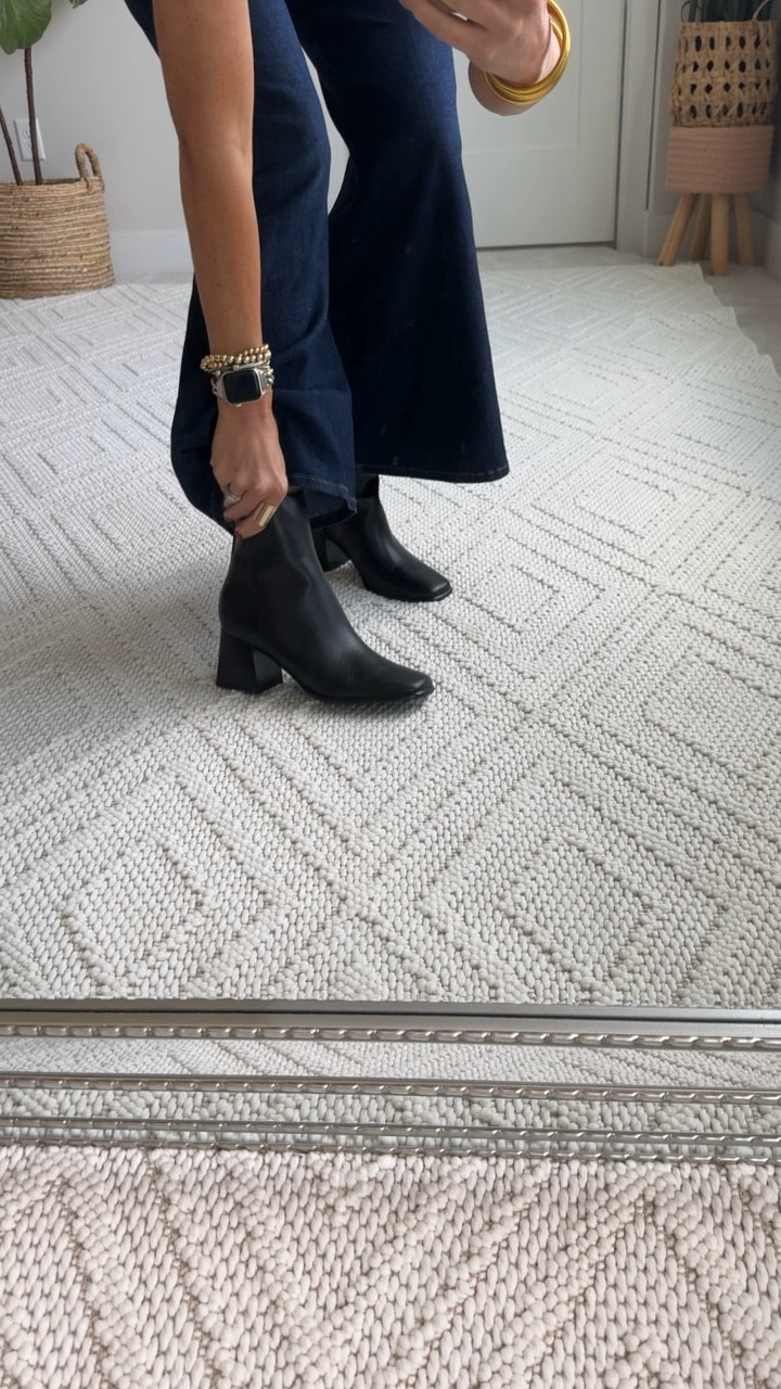 The BEST boots from the Nordstrom Anniversary sale! I love the lower,  manageable block heel & modern square toe of these gorgeous boots! They run true to size & come in 3 color ways! Black is perfect for fall & winter 

#LTKStyleTip #LTKxNSale #LTKOver40
