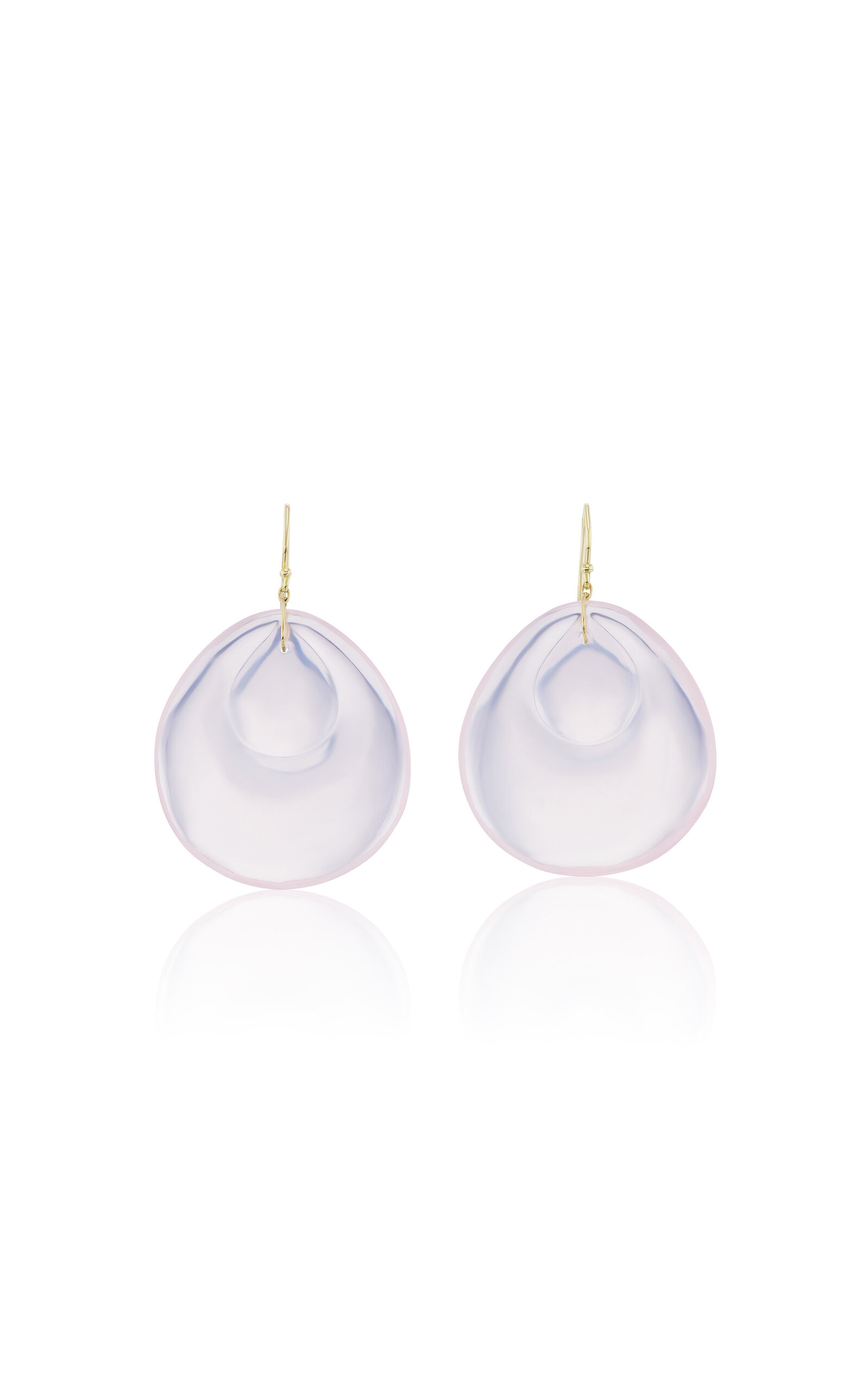 18k Yellow Gold Rose Quartz Peacock Earrings | Moda Operandi (Global)