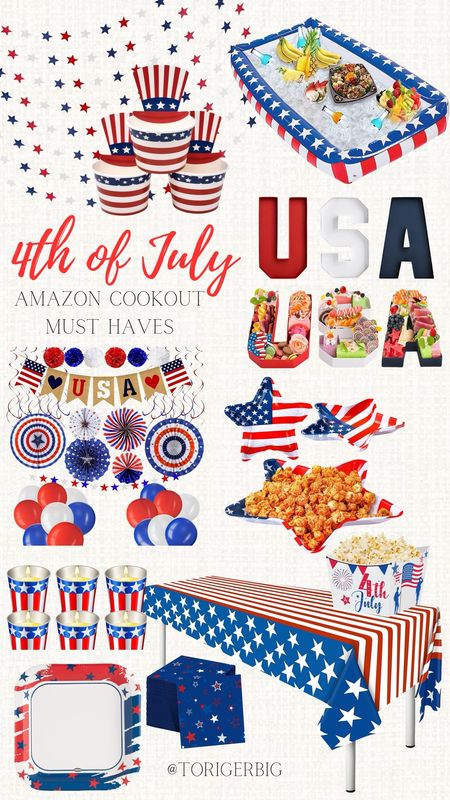 So many cute 4th of July decor for your home and get together. #4thofjuly #patriotic #holidaydecor 

#LTKStyleTip #LTKSeasonal #LTKHome