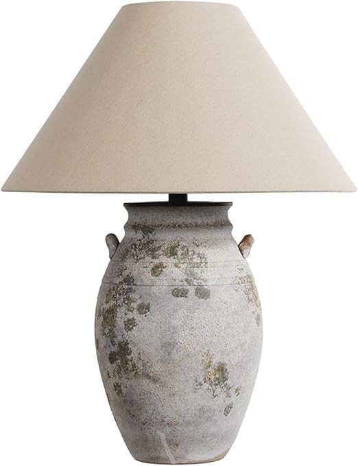 Industrial Make Old Earthenware Table Lamp Farmhouse Vintage Table Desk Lamp Dimmable Table Lamps... | Amazon (US)