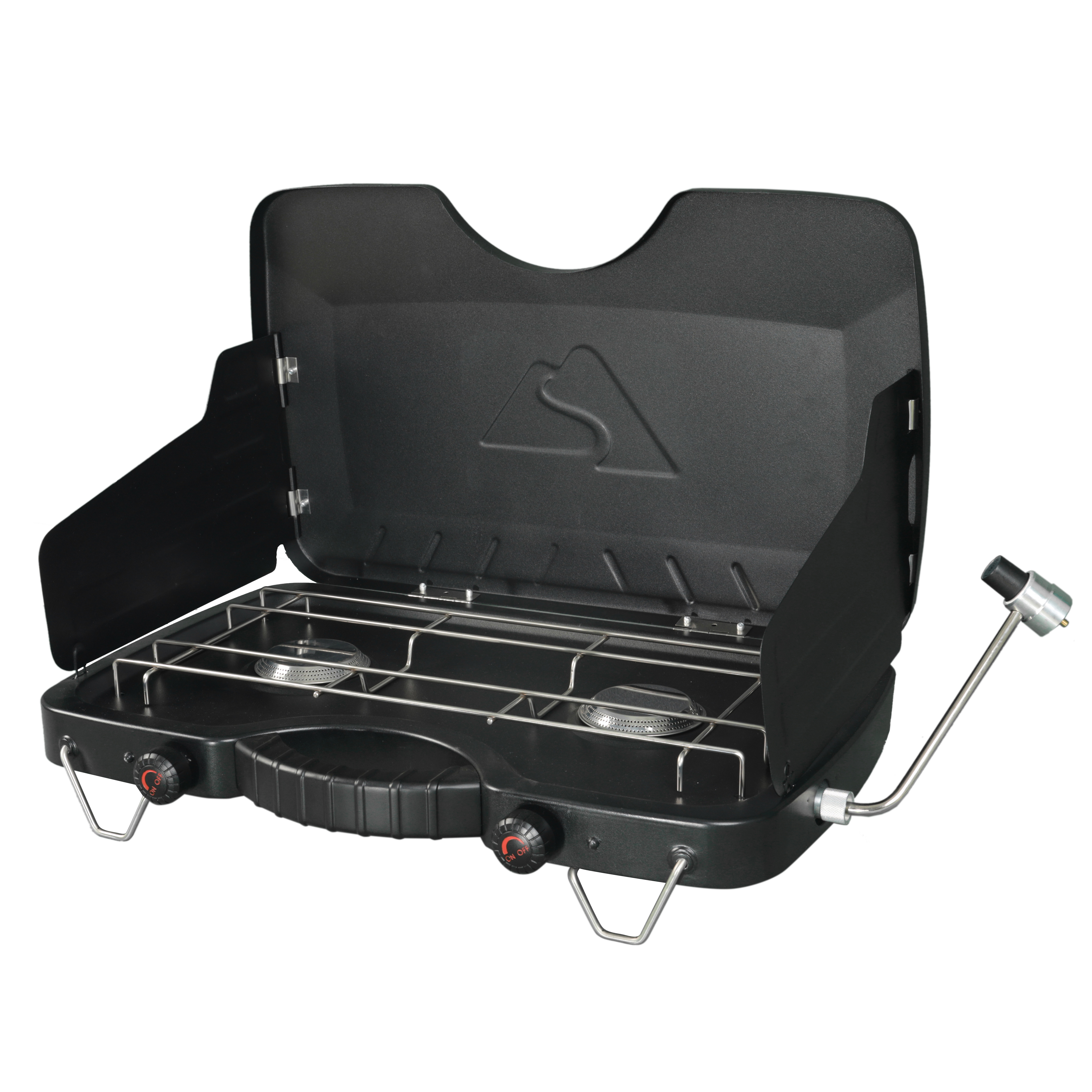Ozark Trail 2 Burner Propane Gas Camping Stove, GCT2208W, Black - Walmart.com | Walmart (US)