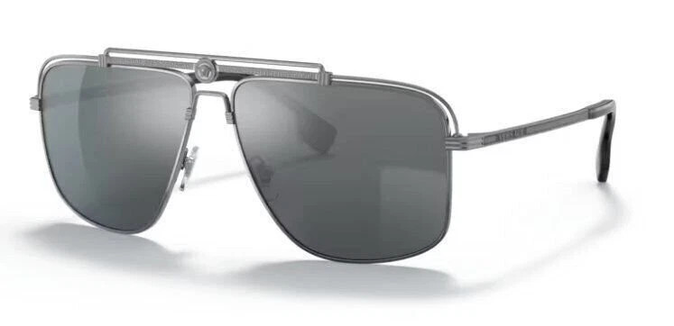 Versace 0VE2242 10016G 61mm Man Sunglasses Gunmetal Frame, Light Grey Mirror... | eBay US