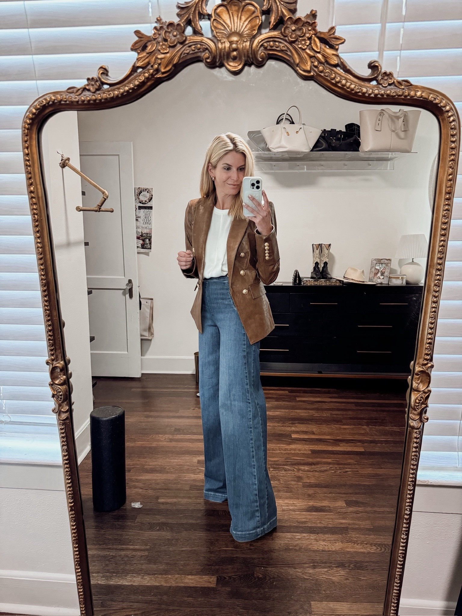 NSale outfit🖤 Veronica beard leather jacket, blank nyc jeans and ribbed trim tank top #LTKSummerSales

#LTKSaleAlert #LTKxNSale #LTKWorkwear