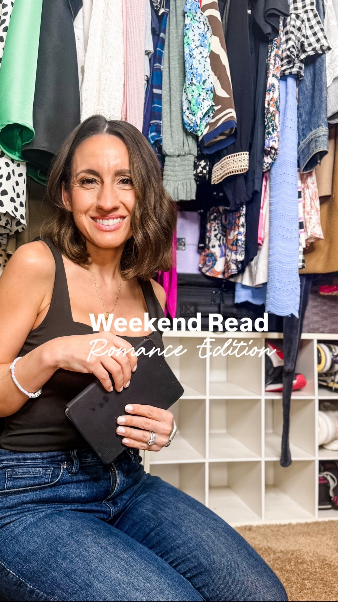 Hi! I share a weekend read romance edition once a week. Here’s an early look at my favorite new romance book, and a few extras I love. 
When The Ice Breaks by Sienna ML Grey. This is a hockey figure skater romance. 
Kindle Unlimited Romance Recs 
Bodysuit 
Good American jeans 


#LTKPetite #LTKOver40 #LTKSeasonal