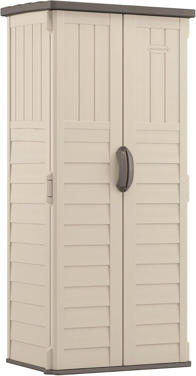 Suncast BMS1250 Vertical Shed with Floor - Vanilla | Amazon (US)
