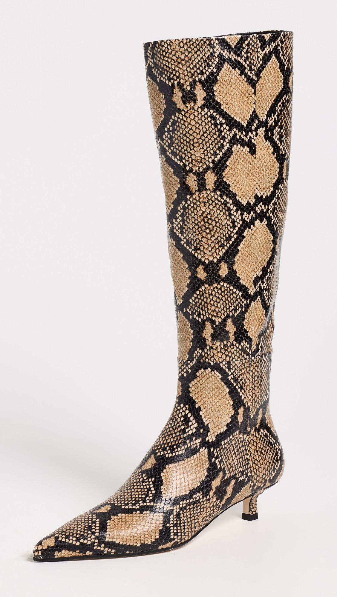 AEYDE Sabrina Snake Print Calf Leather Boots Hazelnut 41 | Shopbop