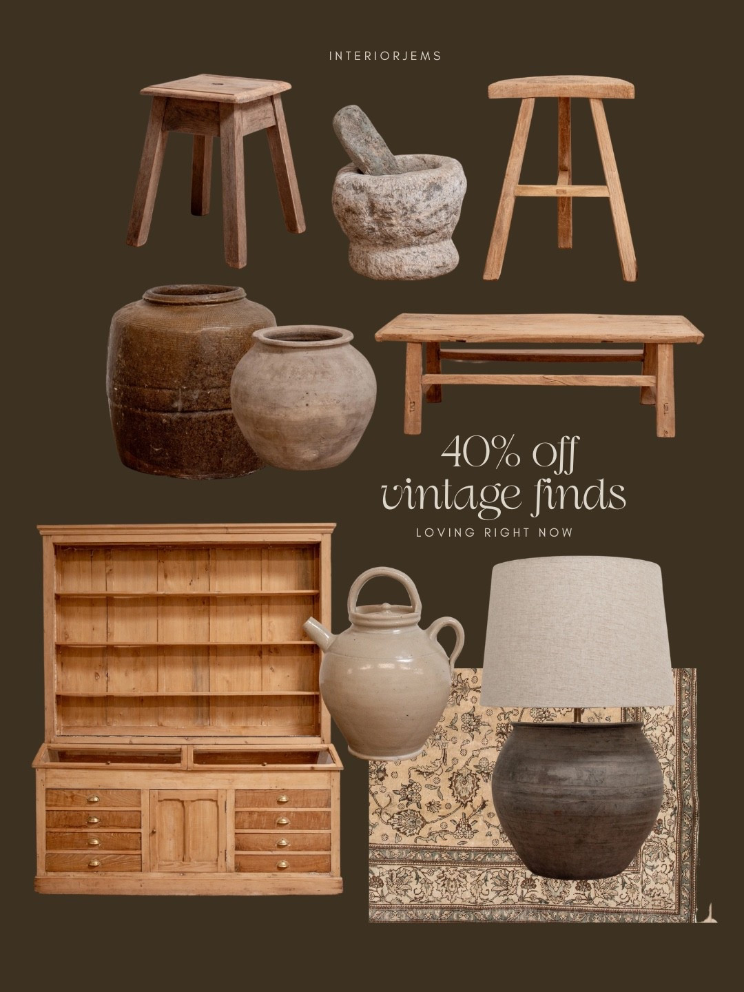 When a drug shop has 40% off their vintage fines right now it’s for a limited time so many beautiful vessels and vases, solid wood cabinet, coffee table, and tons of stools

#LTKHome #LTKHoliday #LTKSaleAlert