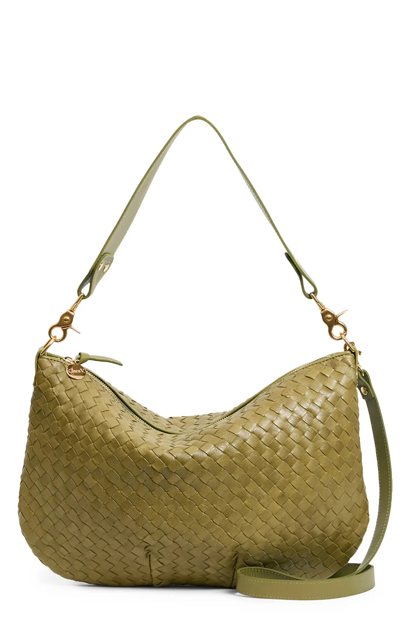 Clare V. Moyen Messenger Woven Leather Bag (Women) | Nordstrom | Nordstrom