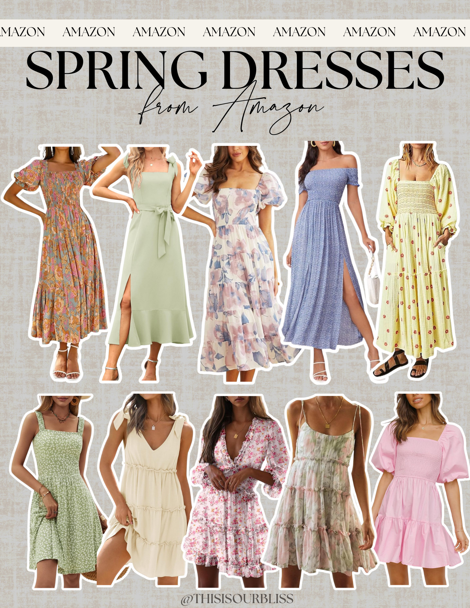  🌸 Spring is calling, and these Amazon dresses are answering! ☀️ Whether you're brunching, attending a garden party, or just soaking up the sunshine, these feminine & flirty styles are perfect for the season. 💐✨ 

 #LTKSeasonal #LTKFindsUnder50 #LTKStyleTip