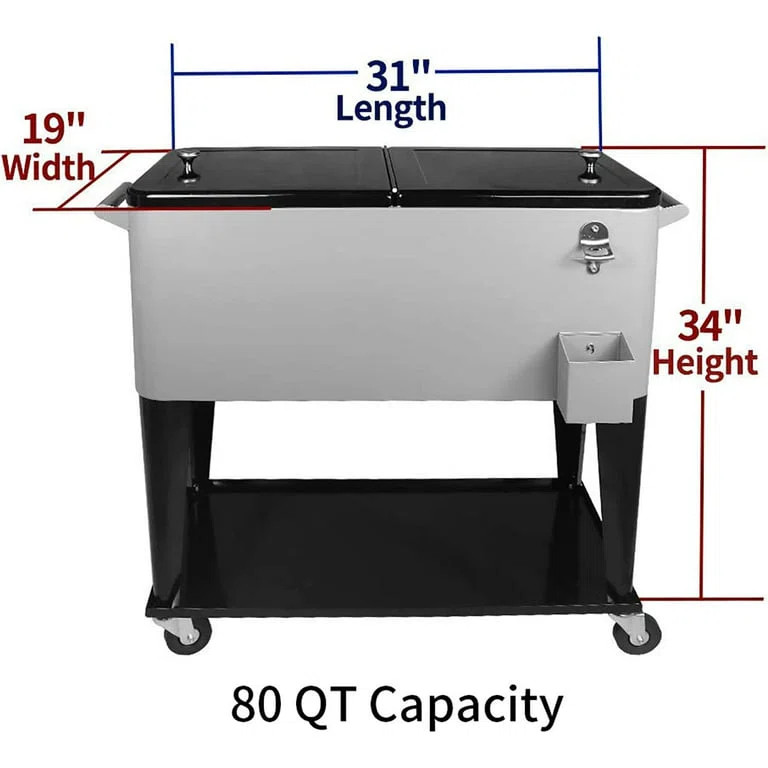 MeetingHome 80 Quarts Ice Chest with wheels | Wayfair North America